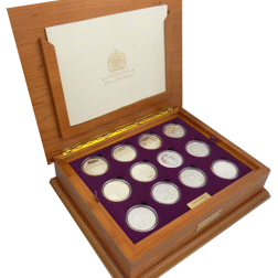 Pre-Owned UK 2003 Proof Golden Jubilee 24 Silver Coin Collection - VAT Free