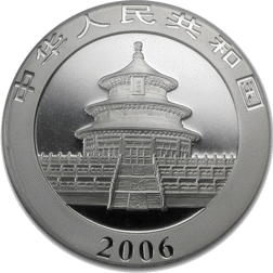 Pre-Owned 2006 Chinese Panda 1oz Silver Coin - VAT Free
