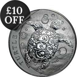Pre-Owned 2016 Niue Hawksbill Turtle 2oz Silver Coin - VAT Free