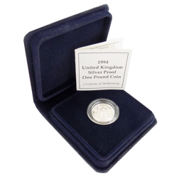 Pre-Owned 1994 UK Proof £1 Silver Coin - VAT Free