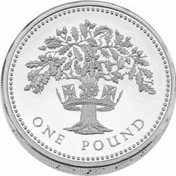 Pre-Owned 1987 UK £1 Piedfort Proof Silver Coin - VAT Free