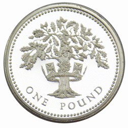 Pre-Owned 1987 UK £1 Piedfort Proof Silver Coin - VAT Free