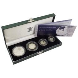 Pre-Owned 2005 UK Britannia Proof Silver 4-Coin Collection - VAT Free