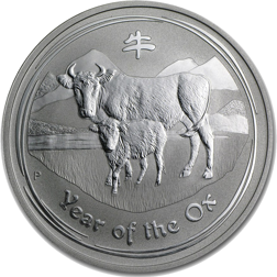 Pre-Owned 2009 Australian Lunar Ox 1oz Silver Coin - VAT Free