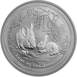 Pre-Owned 2011 Australian Lunar Rabbit 1oz Silver Coin - VAT Free
