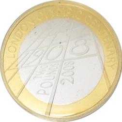 Pre-Owned 2008 UK 4th Olympiad London £2 Piedfort Proof Silver Coin - VAT Free