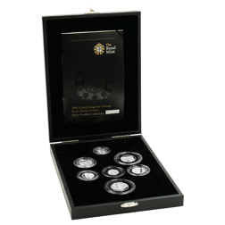 Pre-Owned 2008 UK Coinage Royal Shield of Arms Piedfort Proof Silver 7-Coin Collection - VAT Free