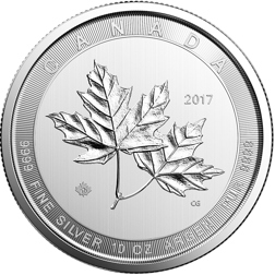 Pre-Owned 2017 Canadian Maple 10oz Silver Coin - VAT Free