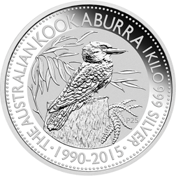 Pre-Owned 2015 Australian Kookaburra 1kg Silver Coin - VAT Free