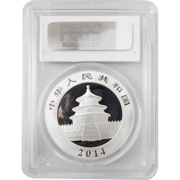 Pre-Owned 2014 Chinese Panda 1oz Silver Coin PCGS Graded MS69