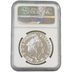 Pre-Owned 2016 UK Lunar Monkey 1oz Silver Coin NGC Graded MS 67 DPL - 4208642-024