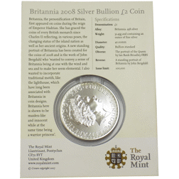 Pre-Owned 2008 UK Britannia 1oz Silver Coin - Carded - VAT Free