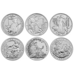 Pre-Owned 2007 UK Britannia 1/2oz Proof Silver 6-Coin Set - VAT Free