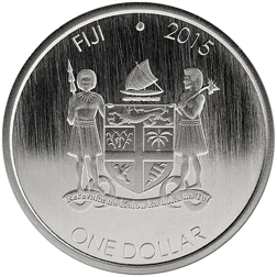 Pre-Owned 2015 Fiji Banded Iguana 1oz Silver Coin in Certi-Lock - VAT Free