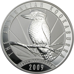 Pre-Owned 2009 Australian Kookaburra 1kg Silver Coin - VAT Free