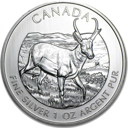 Pre-Owned 2013 Canadian Antelope 1oz Silver Coin - VAT Free