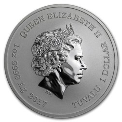 Pre-Owned 2017 Tuvalu Marvel Series Spider Man 1oz Silver Coin - VAT Free