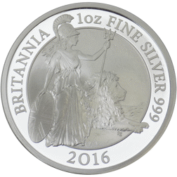 Pre-Owned 2016 UK Britannia 1oz Proof Silver Coin - VAT Free