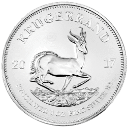 Pre-Owned 2017 South African Krugerrand Premium Uncirculated 1oz Silver Coin - VAT Free