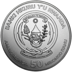 Pre-Owned 2017 Rwanda Lunar Rooster 1oz Silver Coin - VAT Free