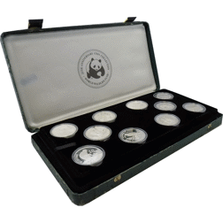 Pre-Owned 25th Anniversary World Wildlife Fund Silver Coin Commemorative Set - VAT Free