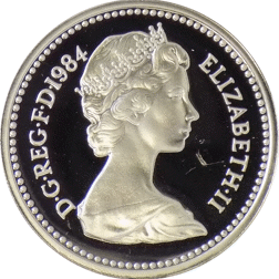 Pre-Owned 1984 UK £1 Proof Design Silver Coin - VAT Free