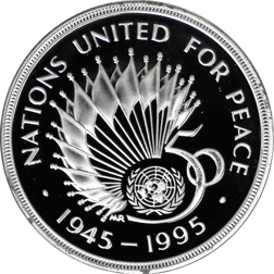 Pre-Owned 1945-1995 UK 50th Anniversary of the United Nations £2 Proof Silver Coin - VAT Free