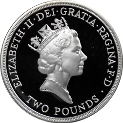 Pre-Owned 1945-1995 UK 50th Anniversary of the United Nations £2 Proof Silver Coin - VAT Free