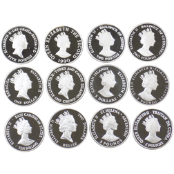 Pre-Owned 1900-1990 UK Queen Mother Silver Proof 12-Coin Collection - VAT Free