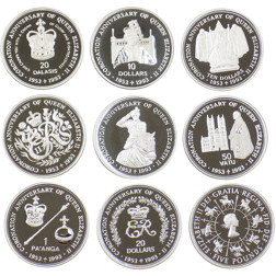 コレクション The40thAnniversary of Queen Elizabeth II The Queen Elizabeth II Platinum Jubilee Silver Coin Collection