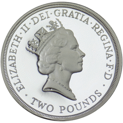 Pre-Owned 1995 UK WWII Peace Dove £2 Proof Silver Coin - VAT Free