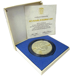 Pre-Owned 1973 Panama 20 Balboas Proof Silver Coin - VAT Free