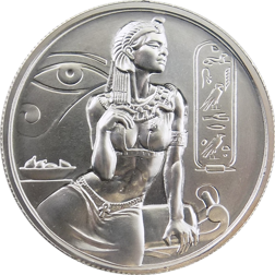 Pre-Owned Egyptian Gods Cleopatra 2oz Silver Round | Out Of Stock