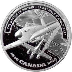 Pre-Owned 2015 Canadian The Battle of Britain $20  Silver Coin - VAT FREE