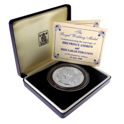 Pre-Owned 1986 UK Prince Andrew & Sarah Ferguson Royal Wedding Silver Medal