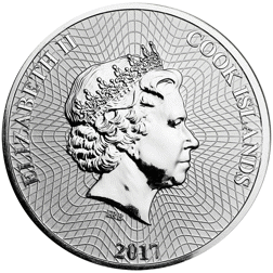Pre-Owned 2017 Cook Islands Bounty 1oz Silver Coin - VAT Free