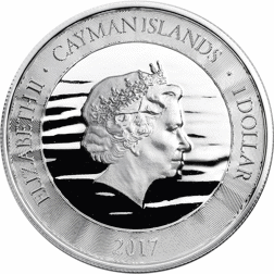 Pre-Owned 2017 Cayman Islands Marlin 1oz Silver Coin - VAT Free