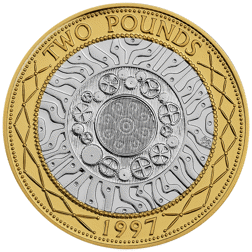 Pre-Owned 1997 UK £2 Piedfort Proof Silver Coin - VAT Free