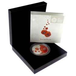 Pre-Owned 2014 UK Remembrance Day £5 Proof Silver Coin - VAT Free
