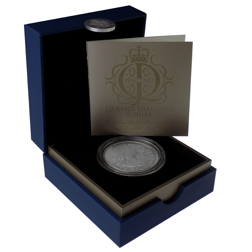 Pre-Owned 2012 UK Queens Diamond Jubilee £5 Silver Proof Coin - VAT Free
