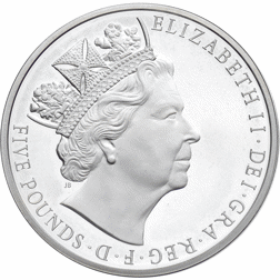 Pre-Owned 2015 UK The Longest Reigning Monarch £5 Silver Coin - VAT Free