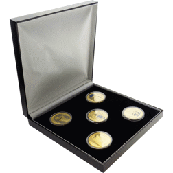 Pre-Owned 2007 Treasures of Tutankhamun Gold Plated Silver Round Set
