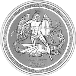 Pre-Owned 2016 Isle of Man Angel Reverse Proof 1oz Silver Coin - VAT Free