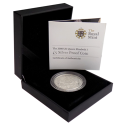 Pre-Owned 2008 UK Queen Elizabeth I £5 Silver Proof Coin - VAT Free