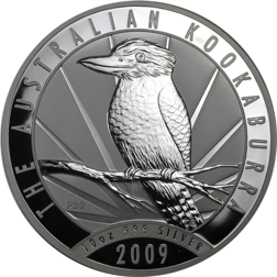Pre-Owned 2009 Australian Kookaburra 10oz Silver Coin - VAT Free
