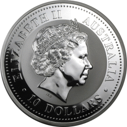 Pre-Owned 2009 Australian Kookaburra 10oz Silver Coin - VAT Free