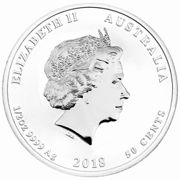 Pre-Owned 2018 Australian Lunar Dog 1/2oz Silver Coin - VAT Free
