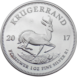 Pre-Owned 2017 South African Krugerrand 50th Anniversary 1oz Proof Silver Coin - VAT Free