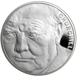 Pre-Owned 2015 UK Death of Winston Churchill £5 Piedfort Proof Silver Coin - VAT Free