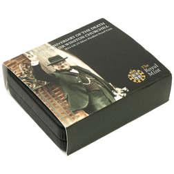 Pre-Owned 2015 UK Death of Winston Churchill £5 Piedfort Proof Silver Coin - VAT Free